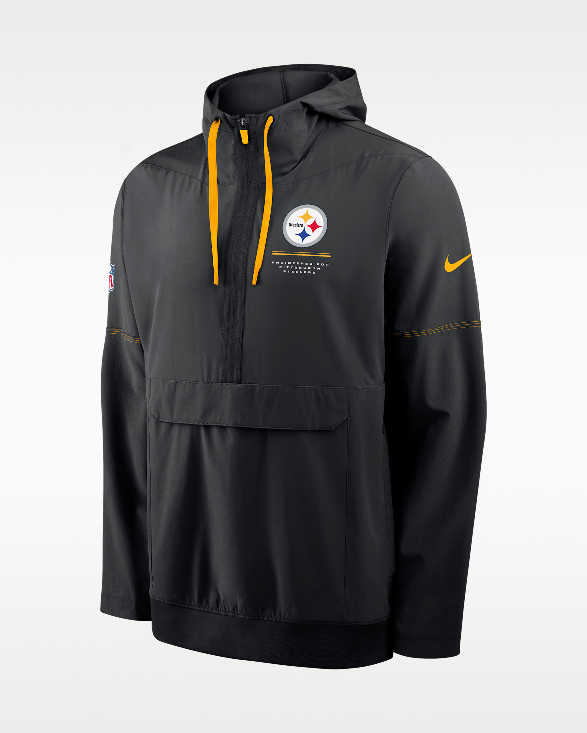 Pittsburgh Steelers Sideline Anorak Men's Nike NFL 1/2-Zip Hooded